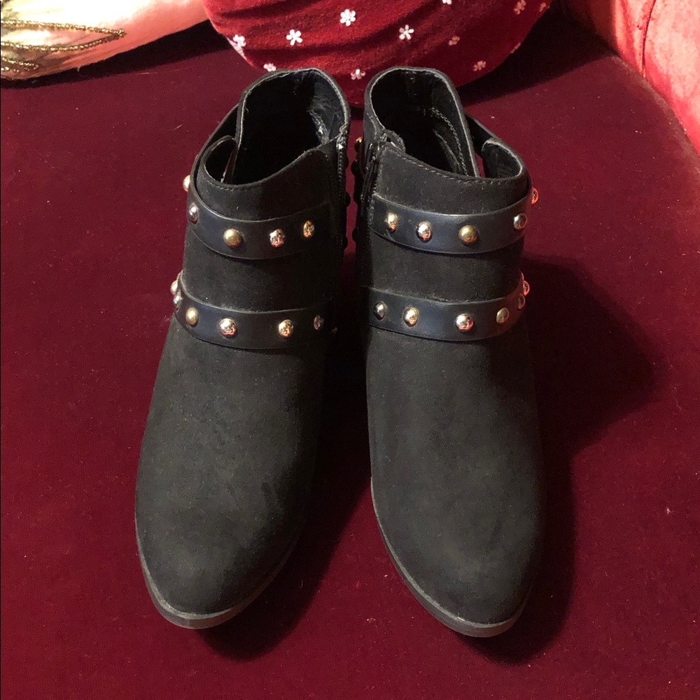 Black Studded Ankle Boots